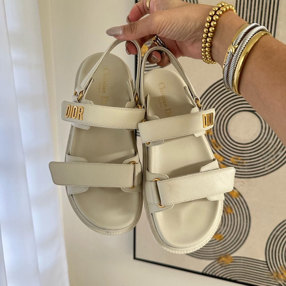 DIORact sandals in White Lambskin